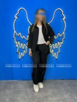 ست شومیزی کیمونو و شلوار بگ رنگ مشکی