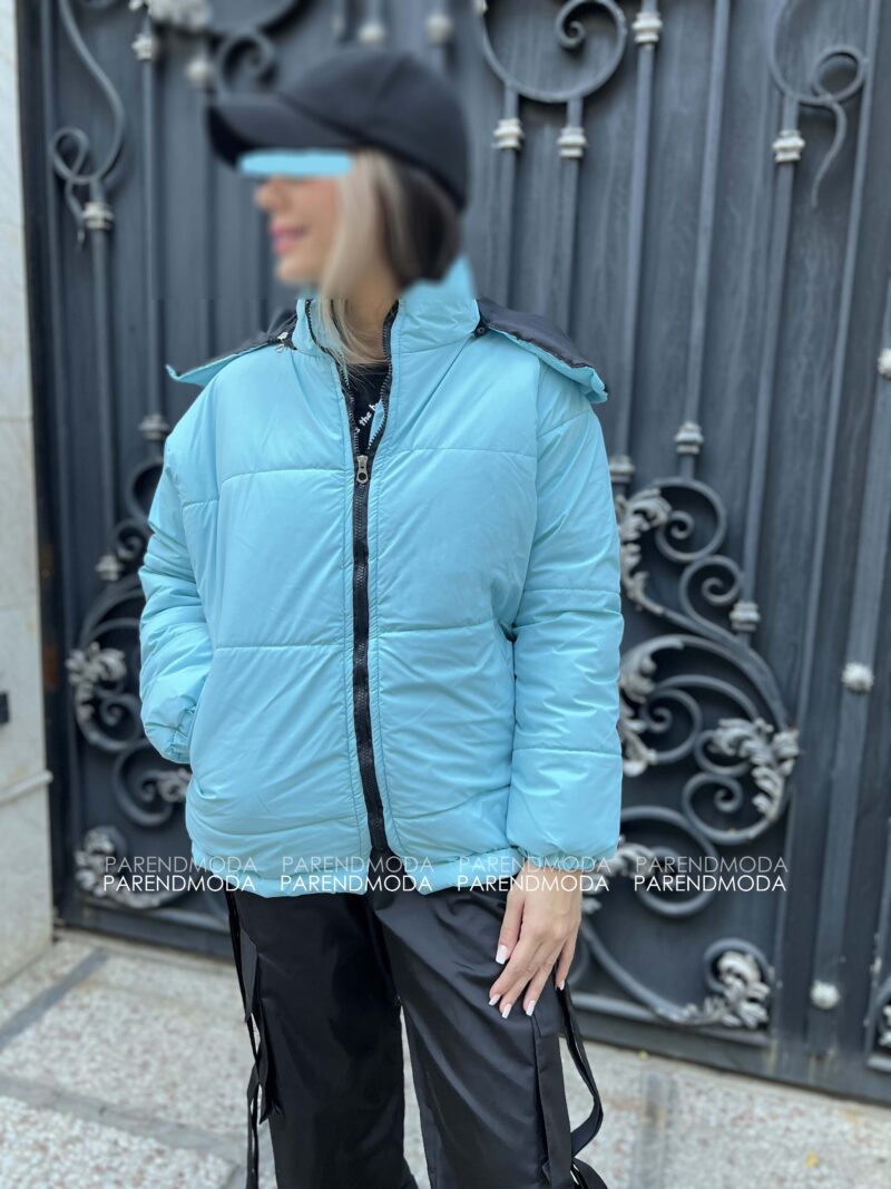 کاپشن دخترانه آبی