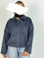 بامبر مخمل سرمه ای